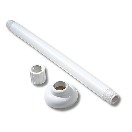 Kit Cano (Braço) para Chuveiro – 30cm – Branco – Dicompel
