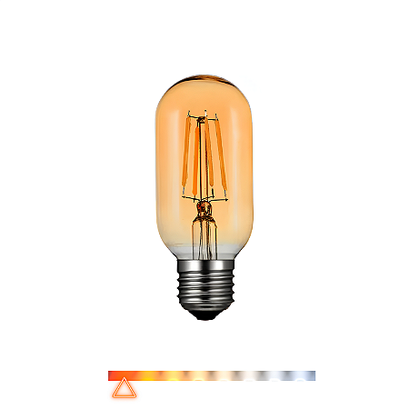 Lâmpada Filamento LED T45 Decorativa Retrô 4W 2200K Âmbar 360lm E27 Bivolt - Embuled
