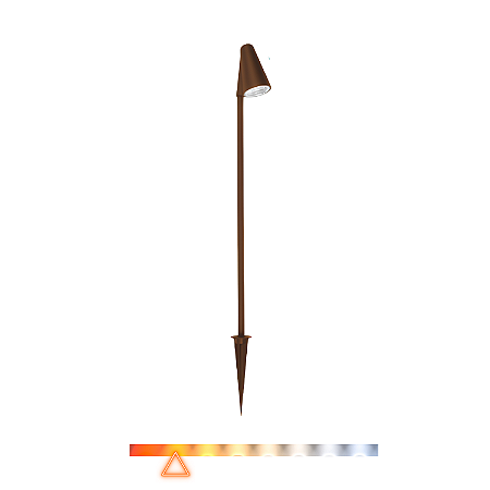 Luminária Espeto de Jardim LED Lia 6W 3000K 600lm Bivolt IP65 Marrom Corten - Gaya