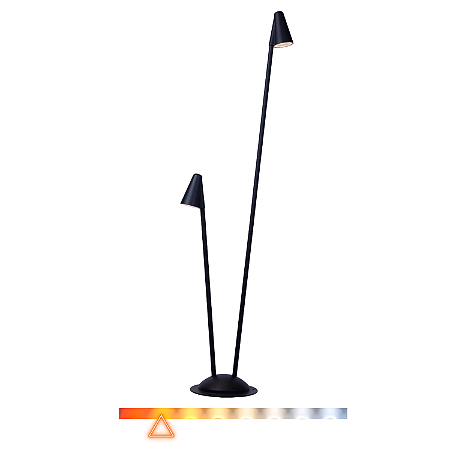 Luminária de Jardim LED Lea Dupla 12W 3000K 1200lm Bivolt IP65 Preto - Gaya