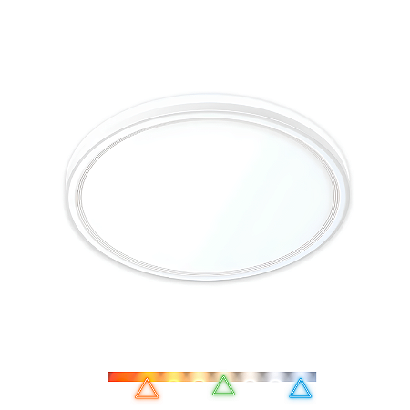 Plafon LED Genova 37cm 31w 2015lm Multitemperatura Bivolt - Hevvy