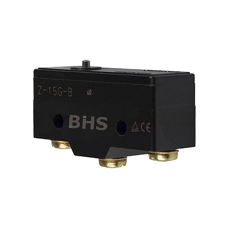 Microrruptor Pistão Reto Baixo 15A 250V Z-15G-B – BHS