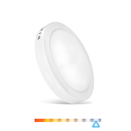 Painel LED Redondo Sobrepor 12W 6500K Bivolt 720lm - Ourolux