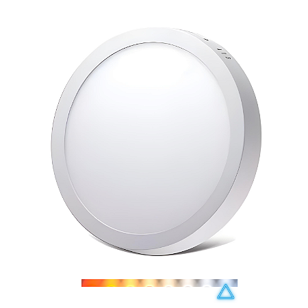 Painel LED Redondo Sobrepor 18W 6500K Bivolt 1080lm - Ourolux