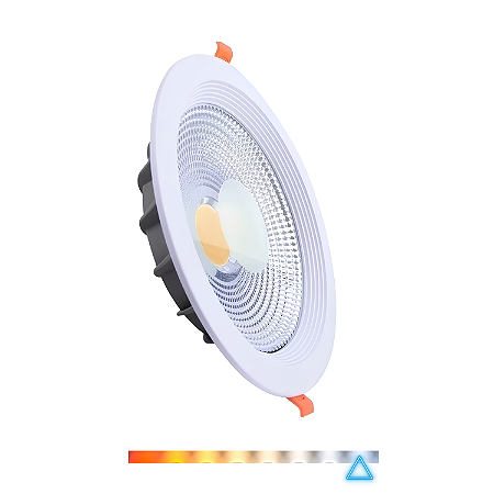 Luminária Downlight LED COB de Embutir Redondo 20W 1800lm 6500K Bivolt - Embu LED