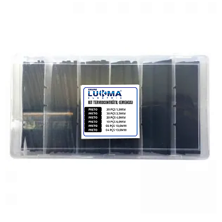 Kit Termocontrátil (Emenda) Preto – Lukma