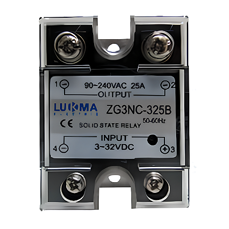 Relé de Estado Sólido SSR 25A 90-240Vac / 3-32Vdc - Lukma