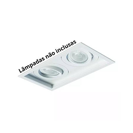 Spot Duplo de Embutir Recuado Alumínio MR16 Direcionável – Revoluz
