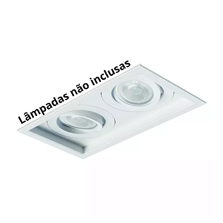 Spot Duplo de Embutir Recuado Alumínio PAR20 Direcionável – Revoluz
