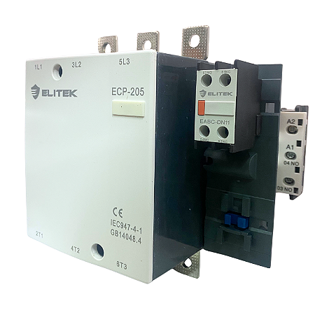 Contator de Potência ECP-205 NC1 3 Polos + 1NA + 1NF 220V 205A – Elitek