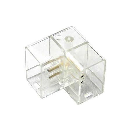 Conector Junção Transparente para Perfil Honey T5 L 90° – SL Iluminação