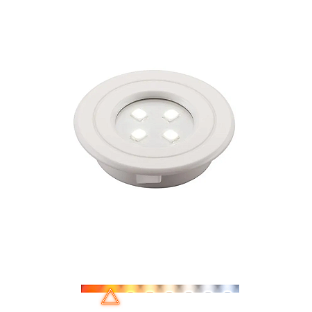 Spot LED para Móveis Marcenaria 1W 90lm 3000K Bivolt Branco - Pix