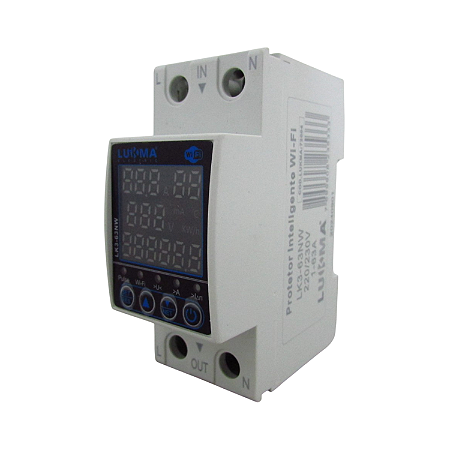 Protetor Inteligente de Corrente e Tensão Wi-Fi LK3-63NW – Lukma