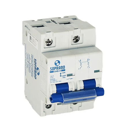 Disjuntor Bipolar 100A SHB-H Curva C – Soprano