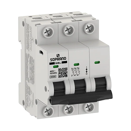 Disjuntor Tripolar 40A SHB GIII Curva C – Soprano