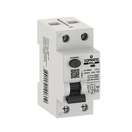 DR - Interruptor Diferencial Residual DRS-GIII 6kA Bipolar 63A – Soprano