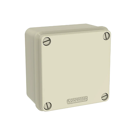 Caixa de Montagem Plástica Multiuso de Sobrepor IP67 104x104x54mm CMS-104 – Soprano