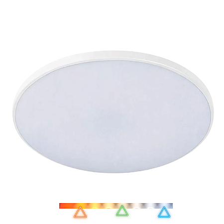 Plafon LED Verona Branco 31W 2015LM Ø37cm Multitemperatura Bivolt – Hevvy