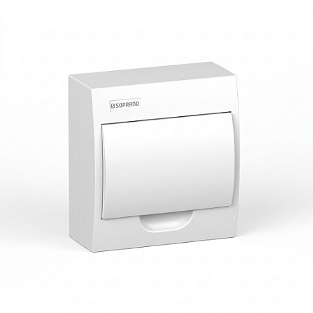 Quadro de Distribuição de Sobrepor Centrinho 8 Polos IEC-PB – Soprano