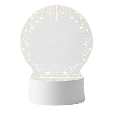 Luminária Abajur Lousa LED 3D Redonda 3 Cores 4W – Embuled