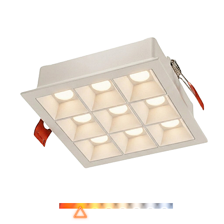 Spot LED Point de Embutir 9 Focos 18W 2700K 1105LM 30° Bivolt – Spotline