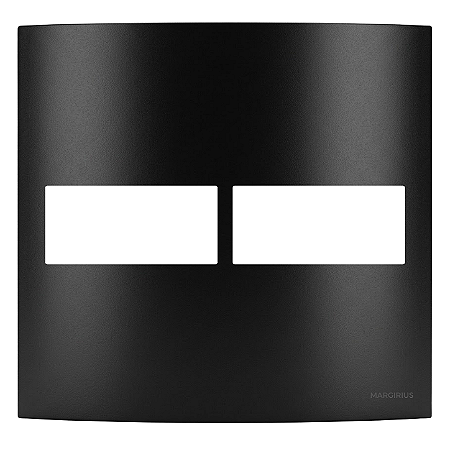 Placa 4x4 1+1 Postos com Suporte Ebony – Linha Clean – MarGirius