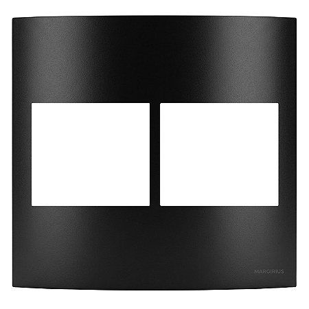 Placa 4x4 2+2 Postos Juntos com Suporte Ebony – Linha Clean – MarGirius