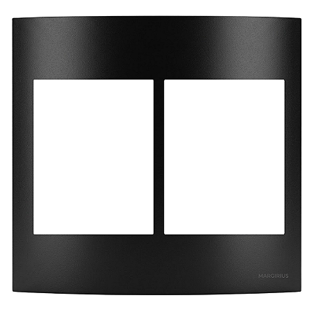 Placa 4x4 3+3 Postos Juntos com Suporte Ebony – Linha Clean – MarGirius