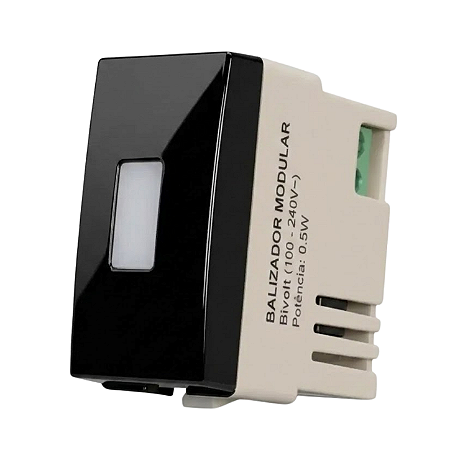 Módulo Balizador LED Bivolt 3000K 0,5W Ebony – Linha Sleek – MarGirius