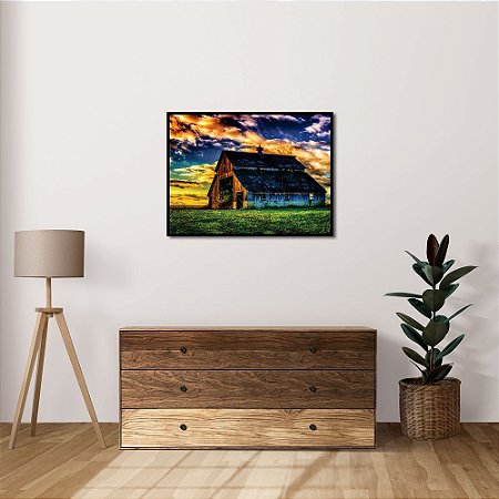 Quadro Decorativo Celeiro em Fazenda
