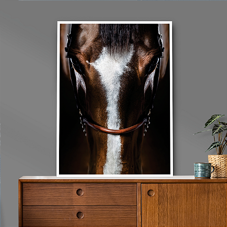 Quadro Decorativo Cavalo Frontal Série Animais