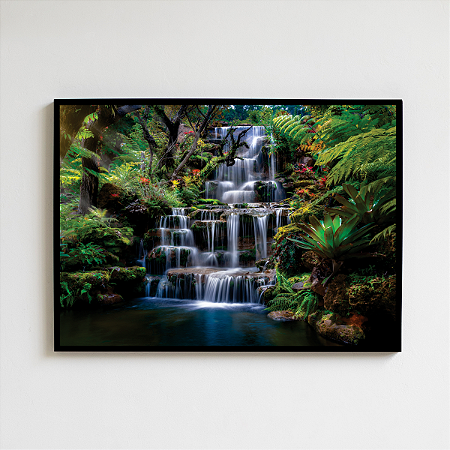 Quadro Decorativo Cachoeira na Floresta