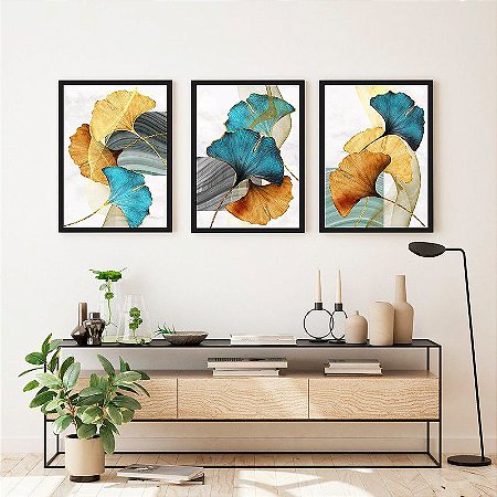 Kit de Quadros Decorativos Flores Nórdicas Color