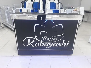 Balcão  1,50M com Frente Lisa e Logotipo