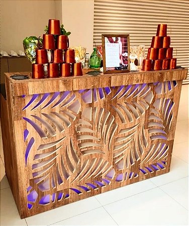 Balcão 1,50M Rústico Frente Desenhada