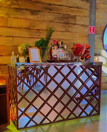 Balcão 1,50M de Ferro Espelhado