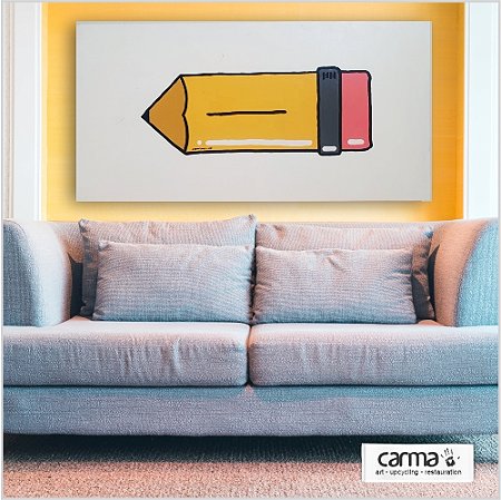 Quadro lápis borracha