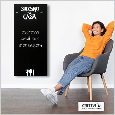 Quadro lousa sugestão da casa