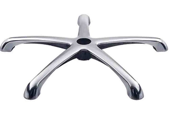 Base Giratória Presidente Cromada com Rodízios PU - Linha Corporativa