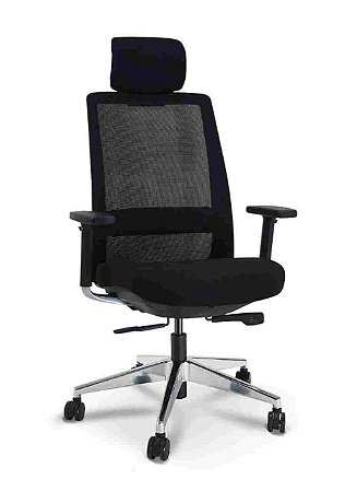 Cadeira Presidente Giratória C4 Com Apoio de Cabeça