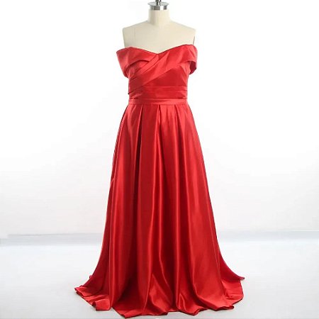 Vestido de noite verde escuro
