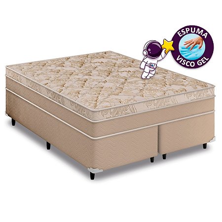 Cama Box Queen + Colchão Molas Ensacadas Don Cielo Viscogel Europillow 158x198x72cm