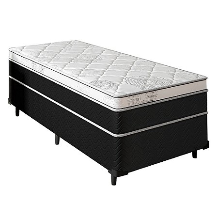 Cama Box Solteiro + Colchão Molas Ensacadas Varena Europillow 88x188x70cm