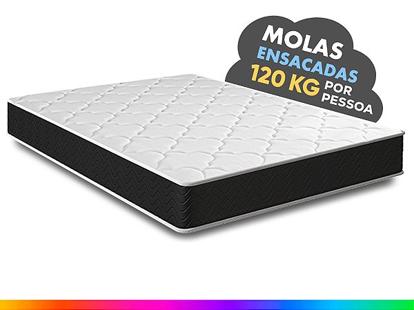 Colchão Casal Molas Ensacadas Pergola Europillow 138x188x23cm