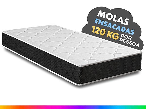 Colchão Solteirão Molas Ensacadas Pergola Europillow 96x188x23cm