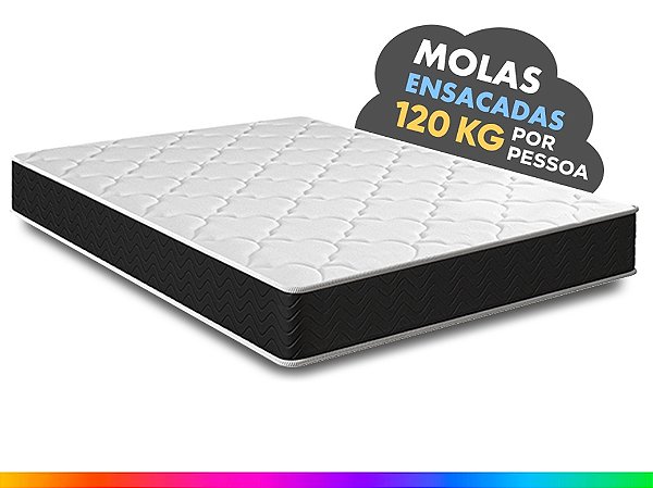 Colchão King Molas Ensacadas Pergola Europillow 198x203x23cm