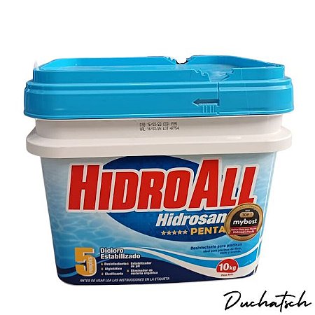 Cloro Hidrosan Penta 10kg - Hidroall - 5 em 1 para Piscina