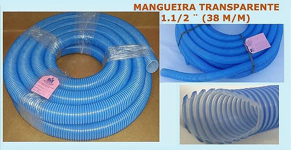 Mangueira para aspiração de piscina  1.1/2" Roseflex