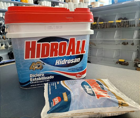 Kit Cloro Hidrosan Plus 10kg + Oxidante Oxiall 500g | Hidroall