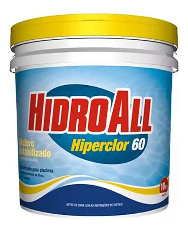 Cloro Granulado Hidroall Hiperclor 60 Para Piscinas - Balde10kg